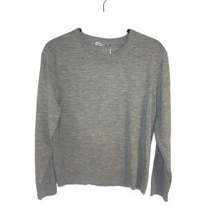 Peter Millar Womenswear Gale Gray Merino Wool Blend Crewneck Sweater Large